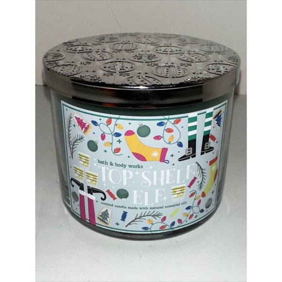 2 Bath & Body Works TOP SHELF ELF 2023 Scented 3-Wick Candle 14.5 oz NEW Set Lot - Picture 7 of 15